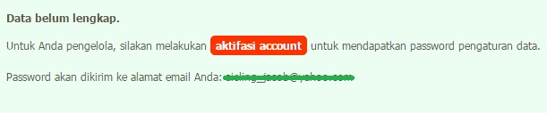 aktivasi account